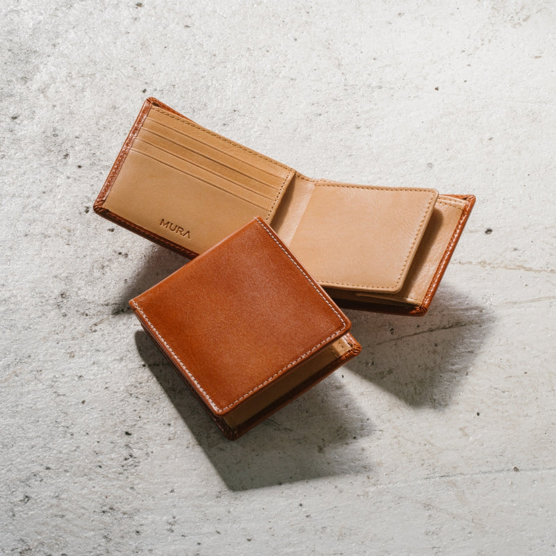 イタリアン/フルグレイン レザー スキミング防止機能付 二つ折り財布