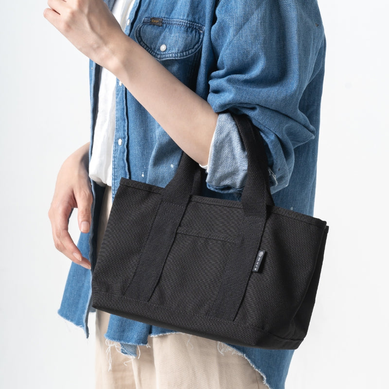 R-PET(リサイクルポリエステル) 撥水 抗菌 仕切り付き ミニ トートバッグ