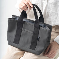 R-PET(リサイクルポリエステル) 撥水 抗菌 仕切り付き ミニ トートバッグ