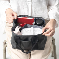 R-PET(リサイクルポリエステル) 撥水 抗菌 仕切り付き ミニ トートバッグ