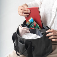 R-PET(リサイクルポリエステル) 撥水 抗菌 仕切り付き ミニ トートバッグ