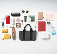 R-PET(リサイクルポリエステル) 撥水 抗菌 仕切り付き ミニ トートバッグ