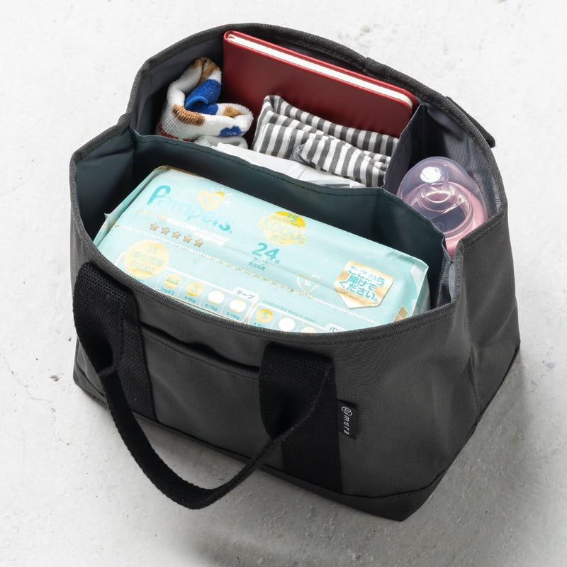 R-PET(リサイクルポリエステル) 撥水 抗菌 仕切り付き ミニ トートバッグ