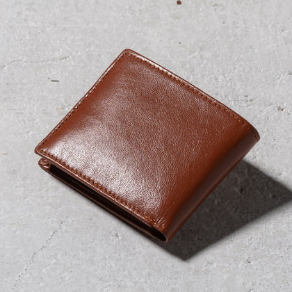 ゴートレザー スキミング防止機能付き 二つ折り財布