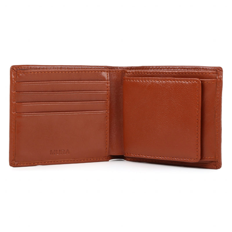 ゴートレザー スキミング防止機能付き 二つ折り財布