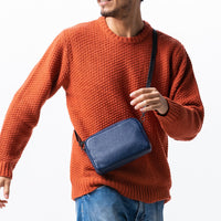 イタリアン/フルグレイン レザー スキミング防止機能付き ミニ ショルダーバッグ