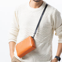 イタリアン/フルグレイン レザー スキミング防止機能付き ミニ ショルダーバッグ