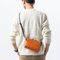 イタリアン/フルグレイン レザー スキミング防止機能付き ミニ ショルダーバッグ