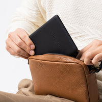 イタリアン/フルグレイン レザー スキミング防止機能付き ミニ ショルダーバッグ