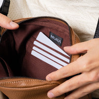 イタリアン/フルグレイン レザー スキミング防止機能付き ミニ ショルダーバッグ