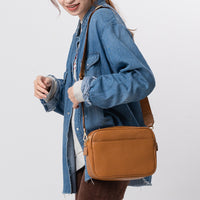 フルグレイン シュリンクレザー スキミング防止機能付き ショルダーバッグ