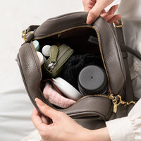 フルグレイン シュリンクレザー スキミング防止機能付き ショルダーバッグ