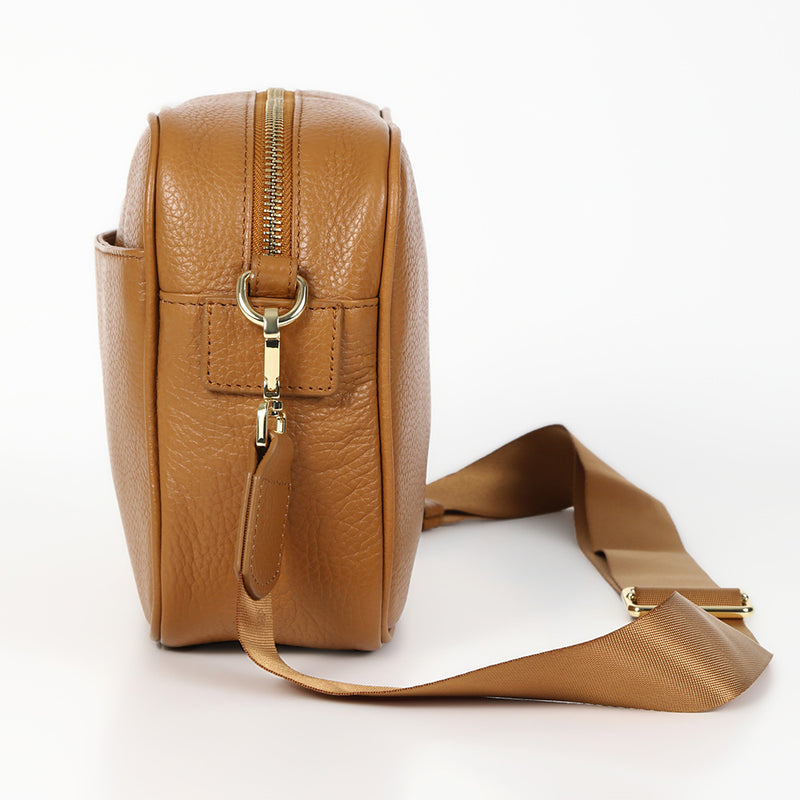 フルグレイン シュリンクレザー スキミング防止機能付き ショルダーバッグ