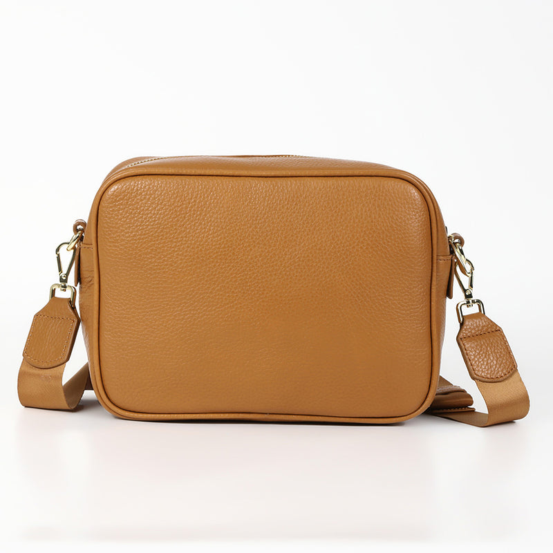 フルグレイン シュリンクレザー スキミング防止機能付き ショルダーバッグ