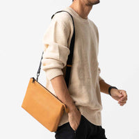 本革/フルグレインレザー スキミング防止機能付き サコッシュ ショルダーバッグ