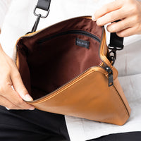 本革/フルグレインレザー スキミング防止機能付き サコッシュ ショルダーバッグ