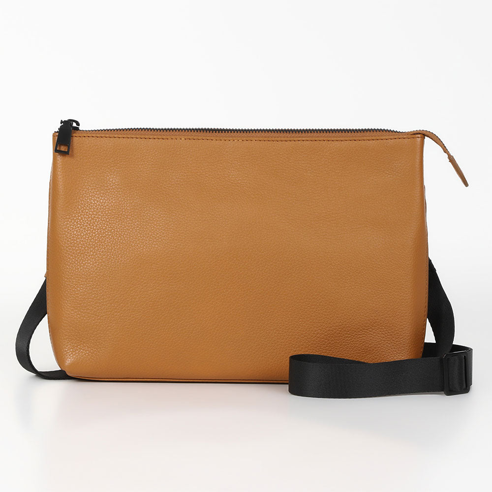 本革/フルグレインレザー スキミング防止機能付き サコッシュ ショルダーバッグ