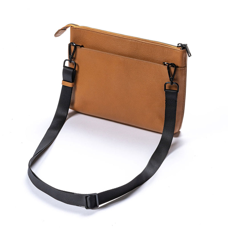 本革/フルグレインレザー スキミング防止機能付き サコッシュ ショルダーバッグ