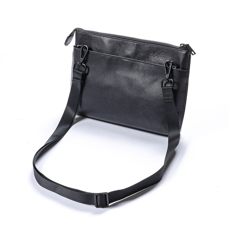 本革/フルグレインレザー スキミング防止機能付き サコッシュ ショルダーバッグ