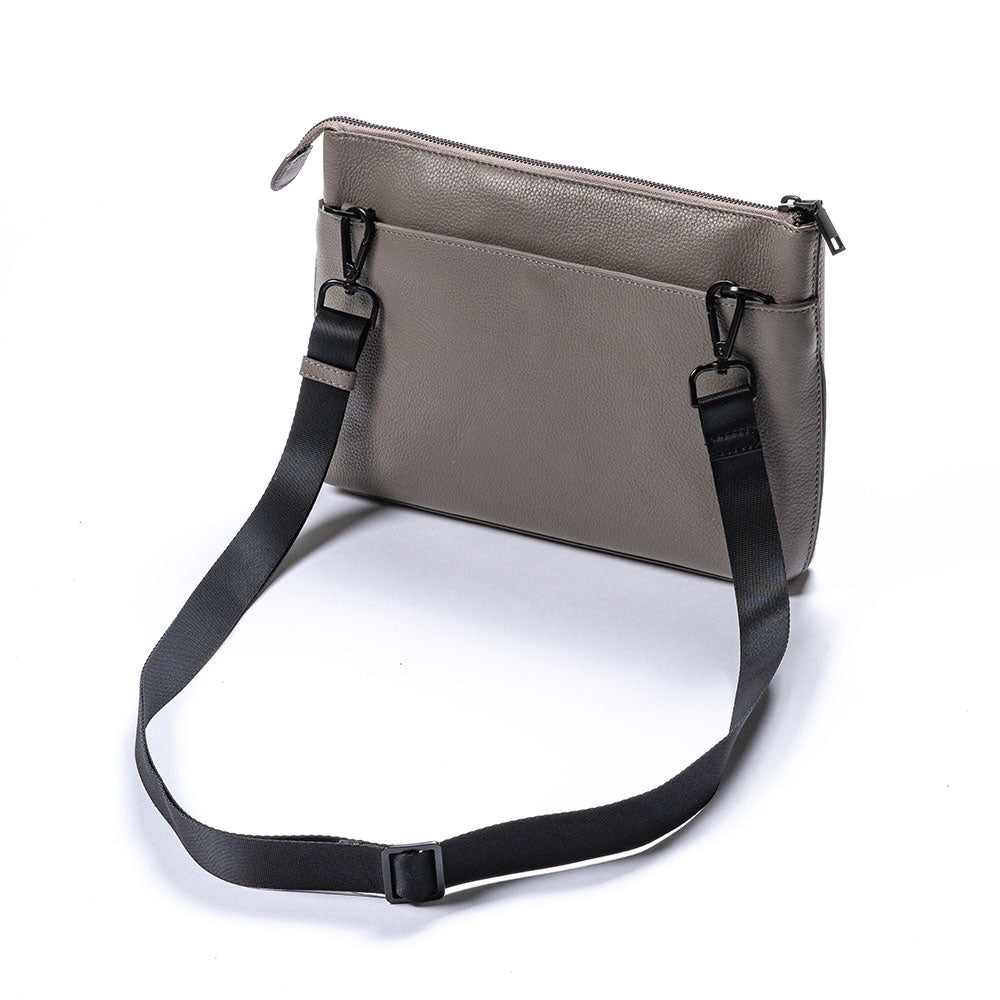 本革/フルグレインレザー スキミング防止機能付き サコッシュ ショルダーバッグ