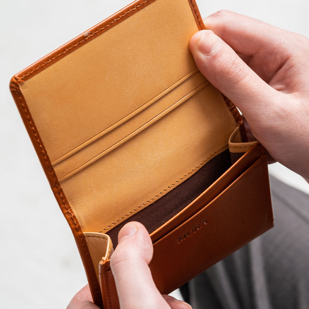 イタリアン/フルグレイン レザー 大容量 名刺入れ