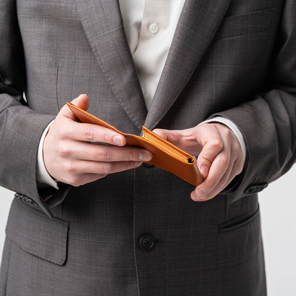 イタリアン/フルグレイン レザー 大容量 名刺入れ