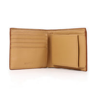 コードバン調 牛本革 フルグレイン スムースレザー ボックス型コイン収納 二つ折り財布