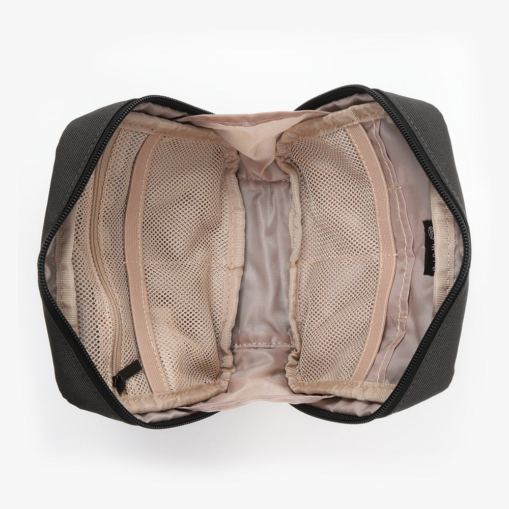 サスティナブル R-PET 撥水抗菌 中身が一目でわかる スクエア メイク 化粧ポーチ