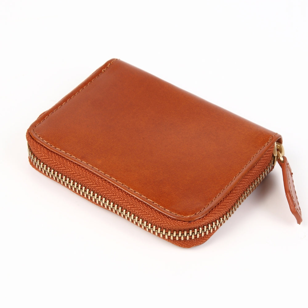 イタリアン/フルグレイン レザー スキミング防止機能付 ラウンドファスナー コインケース