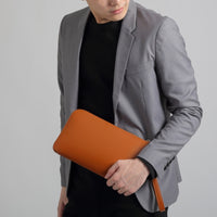 コードバン調/カーボン レザー L字ファスナー コンパクト クラッチバッグ