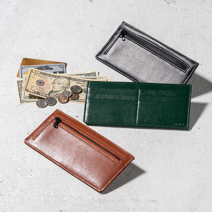 ゴートレザー スキミング防止機能付き 薄型 長財布