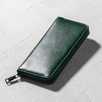 ラウンドファスナー ゴートレザー スキミング防止機能付き 長財布