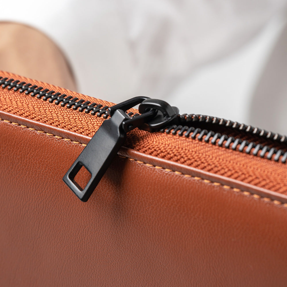 ラウンドファスナー ゴートレザー スキミング防止機能付き 長財布