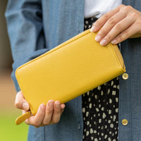 イタリアンレザー シュリンクレザー スキミング防止機能付き ラウンドファスナー 長財布