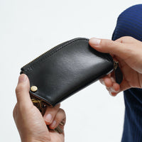 イタリアンレザー Ｌ字ファスナー カードキー対応 スマート キーケース