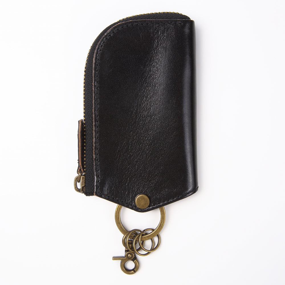 イタリアンレザー Ｌ字ファスナー カードキー対応 スマート キーケース