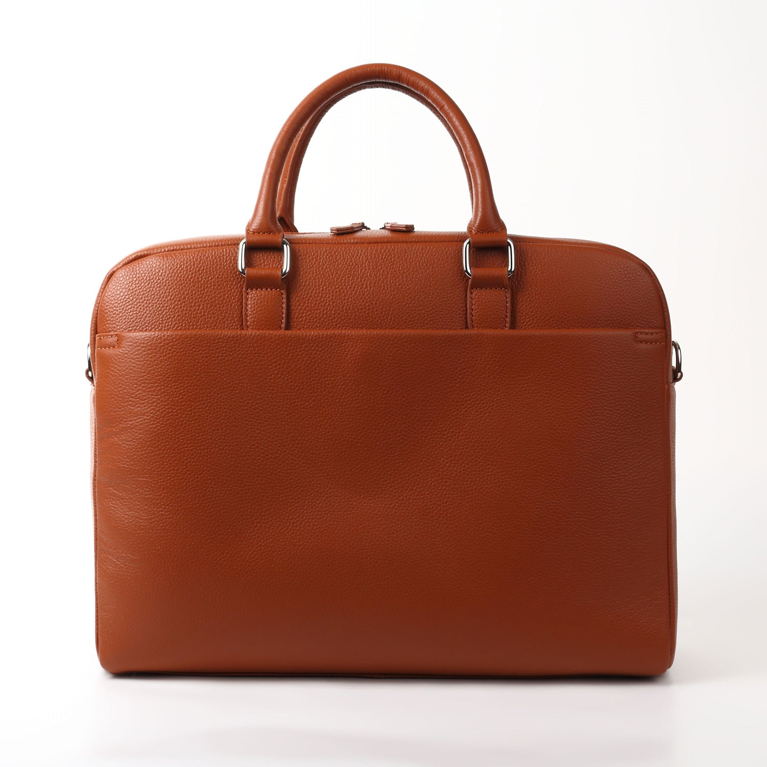 大容量12L ダブルジッパー シュリンクレザー ビジネス ブリーフケース