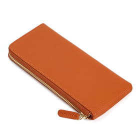 イタリアンレザー 薄型 L字ファスナー スリム 長財布