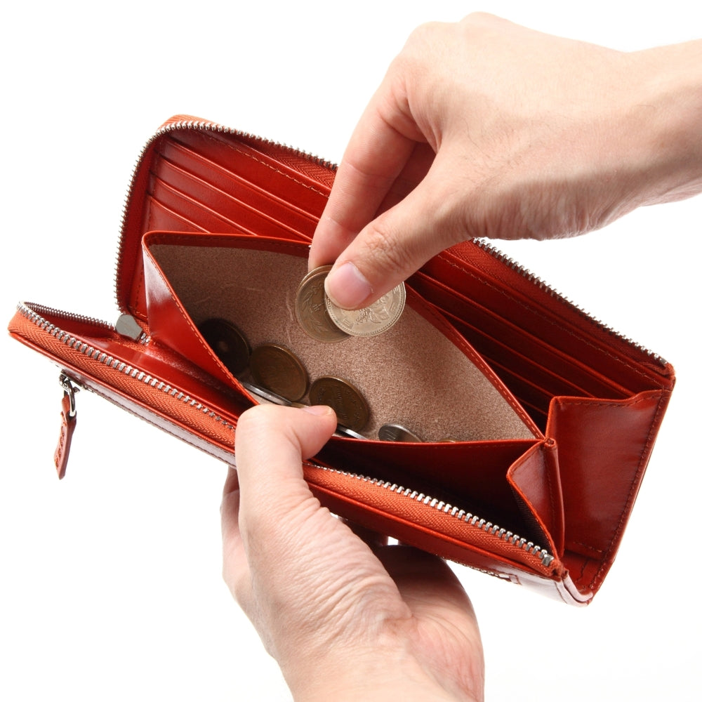 L字ファスナー スキミング防止機能付き 本革 長財布