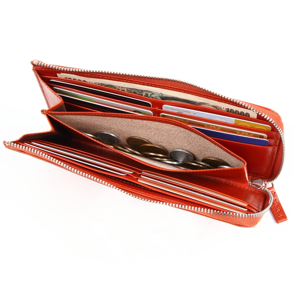 L字ファスナー スキミング防止機能付き 本革 長財布