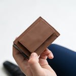 RFIDスキミング防止機能付 レザー 牛革 三つ折り ミニ財布